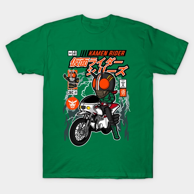 Kamen Rider Comic Cover T-Shirt by OniSide